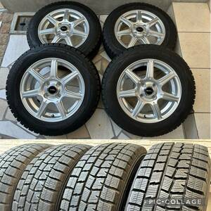 【美品&バリ山】175/65R14インチ◇アクア ヴィッツ フィット ノート スイフト デミオ◇4H-100 5.5J+45 スタッドレス 4本セット