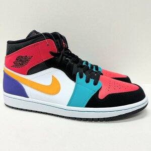 29cm AIR JORDAN 1 MID 554724-125 エアジョーダン 1 ミッド ホワイトブラックレッド メンズ スニーカー OY H98274