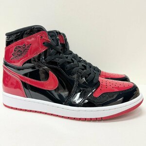 27cm AIR JORDAN 1 RETRO HIGH OG 555088-063 エアジョーダン 1 レトロ ハイ OG ブラックレッドホワイト メンズ スニーカー QE H81689