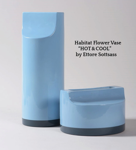 ＜Sottsass Collection＞Habitat フラワーベース＿HOT ＆ COOL ＿笛の形の二つの花器＿エットーレ・ソットサス