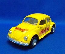 WELLY VW フォルクスワーゲン タイプ1 ビートル イエロー Melody プルバック ミニカー ウィリー Volkswagen Beetle_画像1