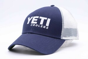 新品 激レア YETI COOLERS イエティ クーラー メッシュ キャップ 帽子 メッシュ 紺白 ネイビーxホワイト 管理YETIB0328nskm