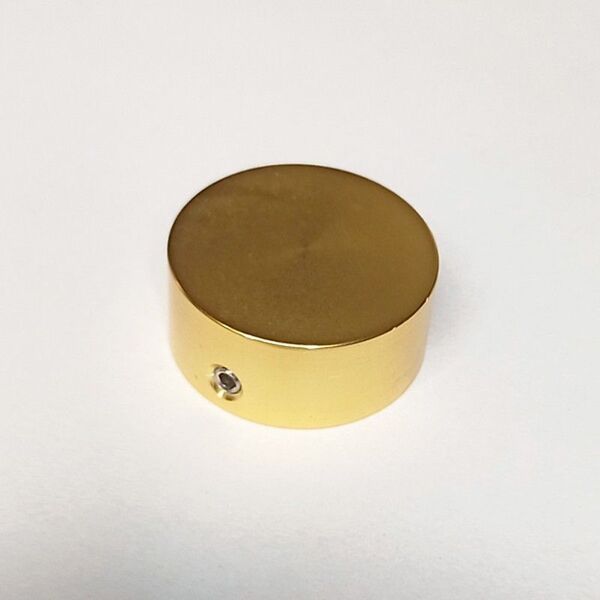 アルミニウム製 フットスイッチハット イエロー ほぼ金 / Footswitch Hat Yellow 23x10mm