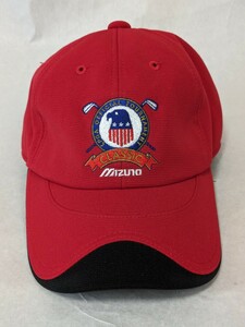  ゴルフ スポーツ キャップ Mizuno クラッシック 帽子 刺繍 赤