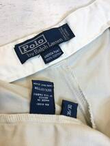 POLO RALPH LAUREN ポロラルフローレン メキシコ製 2タック コットンパンツ チノパン 腰ロゴ 36×30 メンズL〜 大きめ 【良品綺麗】_画像10