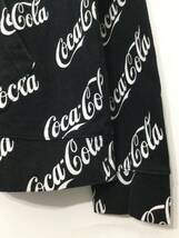 Coca Cola コカコーラ 総柄 ビッグロゴ フード付きスウェット スウェットパーカー 企業系トレーナー メンズL〜 大きめ 【良品】24_画像4
