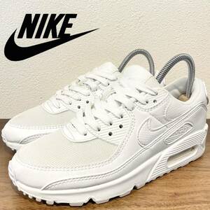 NIKE WMNS AIR MAX 90 WHITE ナイキ エア マックス 90 トリプルホワイト DH8010-100 レディース ローカットスニーカー 22cm 美品