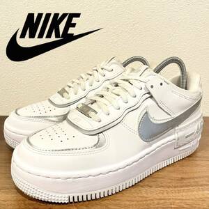 NIKE AIR FORCE 1 SHADOW ナイキ エア フォース シャドウ ホワイトシルバー CI0919-119 レディース ローカットスニーカー 23.5cm