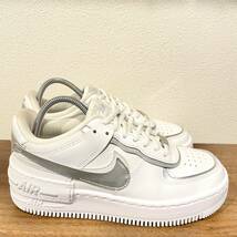 NIKE AIR FORCE 1 SHADOW ナイキ エア フォース シャドウ ホワイトシルバー CI0919-119 レディース ローカットスニーカー 23.5cm_画像3