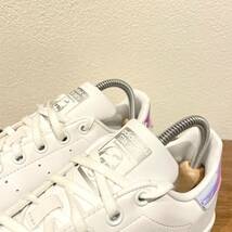 adidas STAN SMITH J FTWR WHITE アディダス スタンスミス ホワイト FX7521 レディース ローカットスニーカー 23cm 美品_画像7