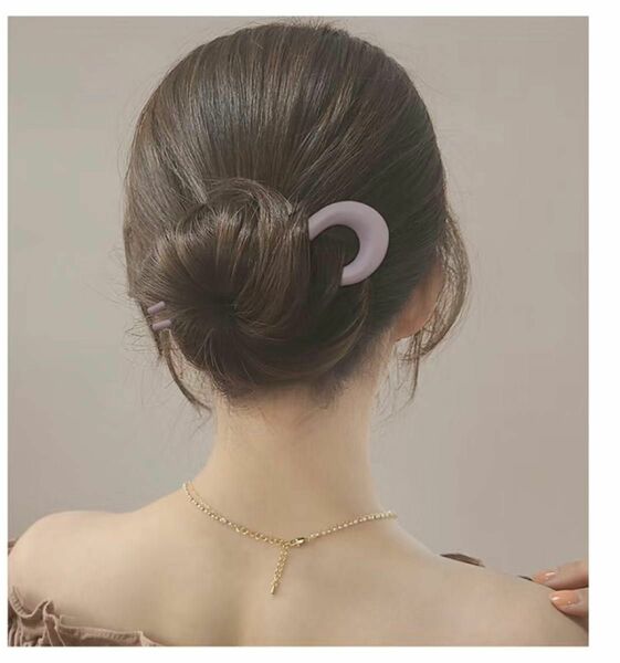 ヘアクリップ ヘアピン 髪留め ヘアアクセサリー 可愛い アクセサリー 韓国 かんざし 髪飾り クリップ　ブラック