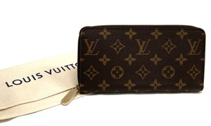 ルイヴィトン LV M42616 ジッピーウォレット モノグラム 長財布 ラウンドファスナー 財布 ゴールド金具 ブラウン