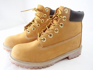 1円　極美品　ティンバーランド　Timberland　BOYS 22,5cm ★　 ワークブーツ　ショートブーツ　★　定番人気　ヌバックレザー　8004