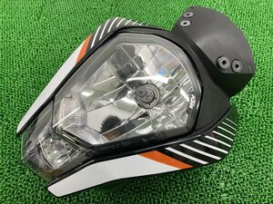 390デューク ヘッドライト 901.14.001.000 KTM 純正 中古 バイク 部品 フロントマスク コケキズ無し 割れ欠け無し 綺麗 車検 Genuine