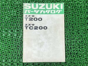 T200 TC200 パーツリスト 2版 スズキ 正規 中古 バイク 整備書 スティングレイ SUZUKI 愛車のお供に 車検 パーツカタログ 整備書