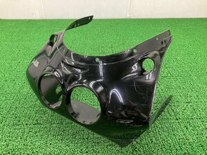 ZXR250 アッパーカウル 黒 55028-1224 ZX250A カワサキ 純正 中古 バイク 部品 フロントカウル 修復素材やペイント素材に 車検 Genuine