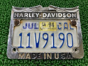  number plate holder Harley original used US number license holder number frame Vintage bend less that time thing 