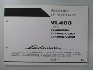 イントルーダークラシック400 パーツリスト 6版 スズキ 正規 中古 バイク 整備書 VK54A VL400 C K6 VL400 C