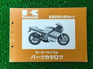 KR-1 パーツリスト カワサキ 正規 中古 バイク 整備書 KR250-B1 KR250B-000001～ 整備に qz 車検 パーツカタログ 整備書