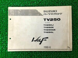 ウルフ250 パーツリスト 3版 スズキ 正規 中古 バイク 整備書 VJ21A TV250J TV250K TV250AK TV250L WOLF250 車検 パーツカタログ 整備書