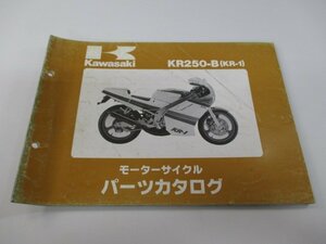 KR-1 パーツリスト カワサキ 正規 中古 バイク 整備書 KR250-B1 KR250B-000001～ 整備に qz 車検 パーツカタログ 整備書