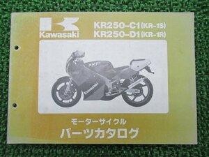 KR-1S KR-1R パーツリスト カワサキ 正規 中古 バイク 整備書 KR250-C1 KR250-D1 KR250C 整備に bq 車検 パーツカタログ 整備書