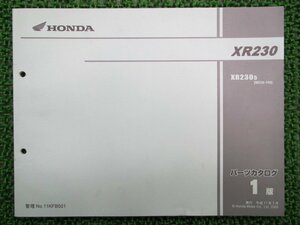 XR230 パーツリスト 1版 ホンダ 正規 中古 バイク 整備書 MD36-100 Lr 車検 パーツカタログ 整備書