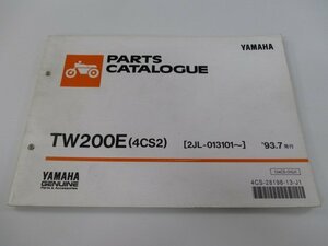 TW200E パーツリスト 1版 ヤマハ 正規 中古 バイク 整備書 4CS2 2JL-013101～ zr 車検 パーツカタログ 整備書