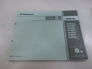 シャドウ400 シャドウ400SP パーツリスト 6版 ホンダ 正規 中古 バイク 整備書 NV400C NC34 jn 車検 パーツカタログ 整備書