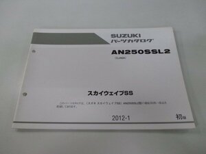 スカイウェイブ250SS パーツリスト 1版 スズキ 正規 中古 バイク 整備書 AN250SSL2 CJ46A-114230～ fr 車検 パーツカタログ 整備書