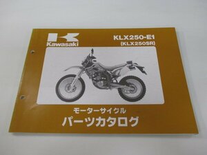 KLX250SR パーツリスト カワサキ 正規 中古 バイク 整備書 ’93 KLX250-E1整備に役立ちます LL 車検 パーツカタログ 整備書