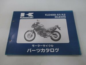 KLE400 パーツリスト カワサキ 正規 中古 バイク 整備書 KLE400-A1 KLE400-A2整備に役立つ yH 車検 パーツカタログ 整備書