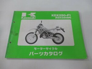 KDX250SR パーツリスト カワサキ 正規 中古 バイク 整備書 ’91 KDX250-F1 Qx 車検 パーツカタログ 整備書