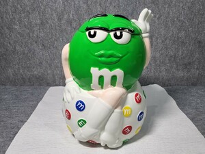 中古品 m&m's エムアンドエムズ/グリーン/GREEN 陶器 入れ物 検 クッキージャー キャンティボックス 