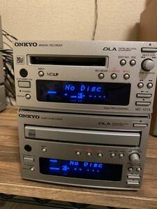 ONKYO　CDレコーダーCDR-201A　録音OK　　MDデッキ　MD-101A