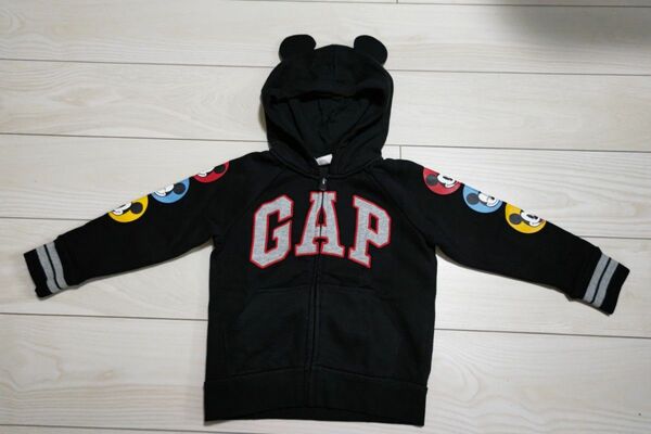 美品 babyGAP × Disney フード付き 裏起毛 パーカー