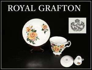 CD755 コーヒー、ティー兼用 【ROYAL GRAFTON】ロイヤルグラフトン コップ&ソーサ／美品！ｈ