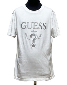 ゲス★GUESS★ソフト綿100%立体ロゴプリントTシャツ超美品●