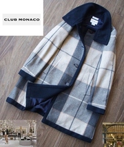 美品/CLUB MONACO/クラブモナコ/総柄デザイン/パイピングコート_画像1