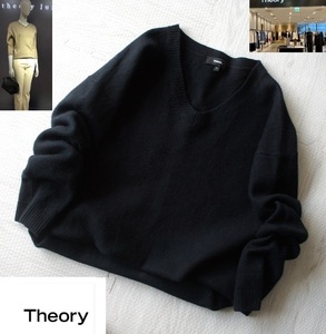 Theory/セオリー/ウールデザインブラックニット/Karenia V Neck/¥29,000(税別)