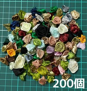 セール！！　ハンドメイド　資材　巻きバラ　フラワーモチーフ　花　200個