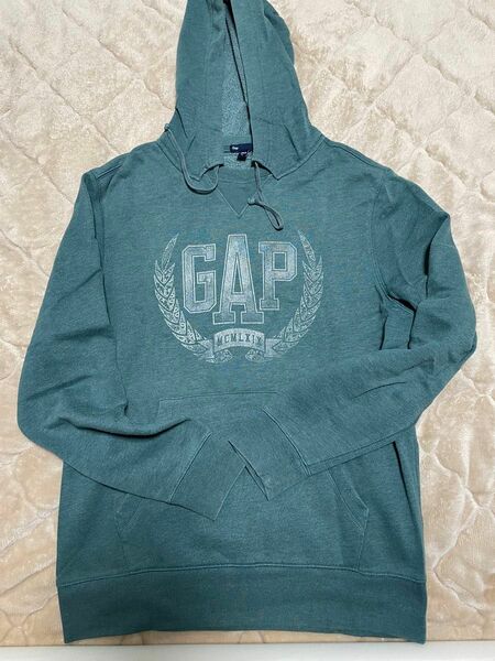 GAP ロゴ パーカー プルオーバー グリーン Mサイズ