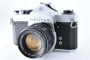 Asahi Pentax ペンタックス Spotmatic SP Silver 35mm +Super Takumar f/1.8 55mm 現状品 ジャンク #228B1