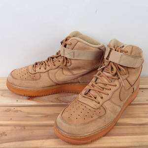 z9157 ナイキ エアフォース1 ハイ US9.5 27.5cm/キャメル ライトブラウン NIKE AIRFORCE1 HI メンズ スニーカー 中古