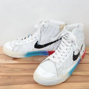 z9133a ナイキ ブレーザー ミッド US8.5 26.5cm/ホワイト系 NIKE BLAZER MID 77 VNTG HAVE A GOOD GAME ブレザー メンズ スニーカー 中古