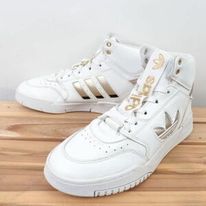 z9383 アディダス ドロップ ステップ US8 26.0cm/白 ホワイト 金 ゴールド adidas DROP STEP XL HI MID メンズ スニーカー 中古