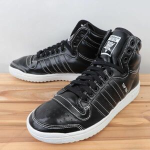 z9449 アディダス トップ テン ハイ US8 26.0cm/黒 ブラック 白 ホワイト adidas TOP TEN HI メンズ スニーカー 中古