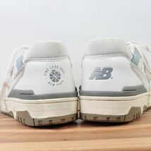 z9753【550】ニューバランス US9.5 27.5cm/白 ホワイト アイボリー 灰 グレー系 newbalance メンズ スニーカー 中古_画像4