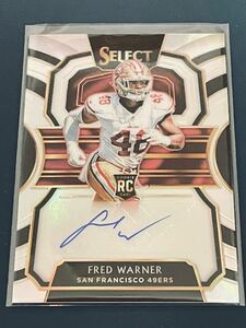 NFL Fred Warner 2018 Select Rookie Signatures Prizm Auto /199 #23 San Francisco 49ers LB