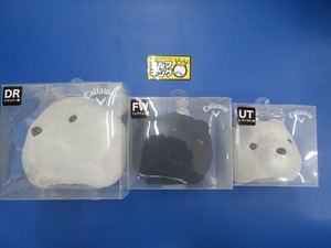 GK三好◆575【5.000円スタート】【新品】 【3点セット】キャロウェイ CW22HC BEARヘッドカバー◆DR用・FW用・UT用◆グレー・ブラック◆